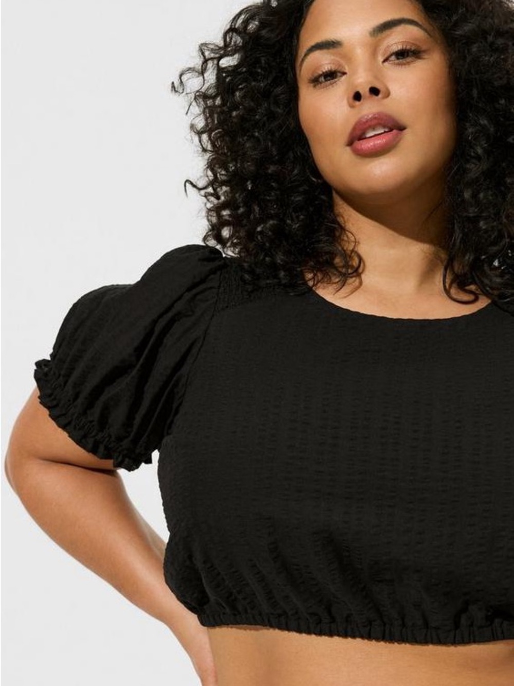 Torrid Seersucker Crop Top Size 3X